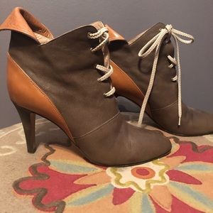 Designer Chloe Olive and Brown boots Size 38